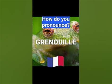 pronounce grenouille.